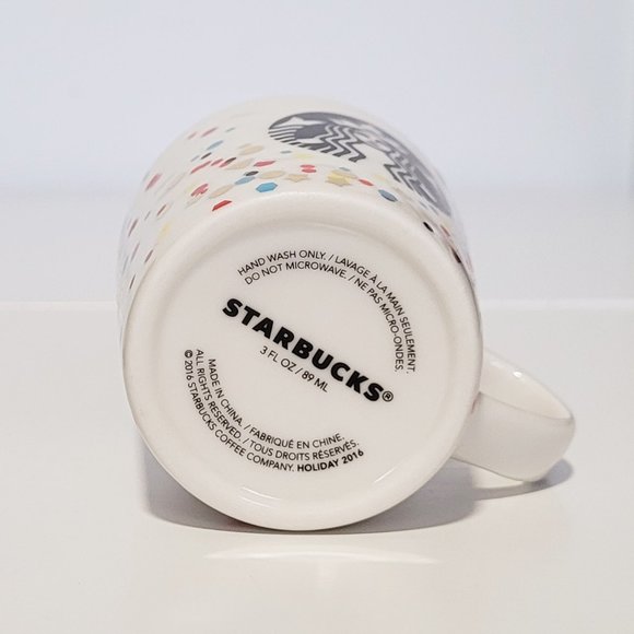 2/$30 - Starbucks 3oz Espresso Demi-Tasse Confetti Cup - NIB - Picture 4 of 5
